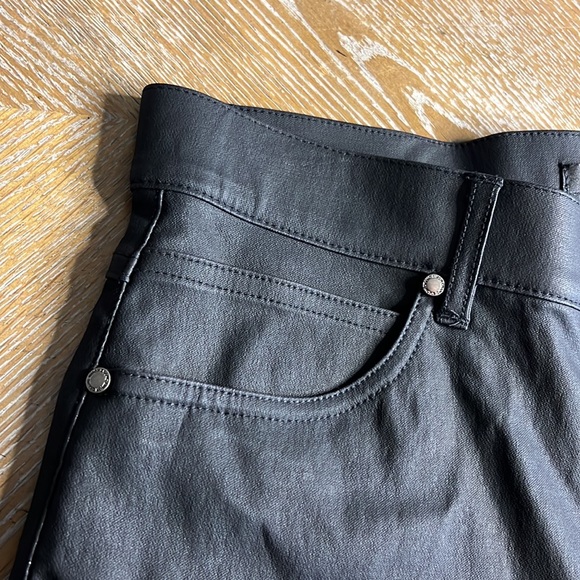 SIMON CHANG Dark Brown Coated Pant 8 - Picture 4 of 9